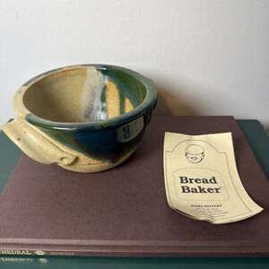 Ayers Pottery Stoneware Bread Baker USA Multicolor Glaze Sourdough Baking Needs‎
